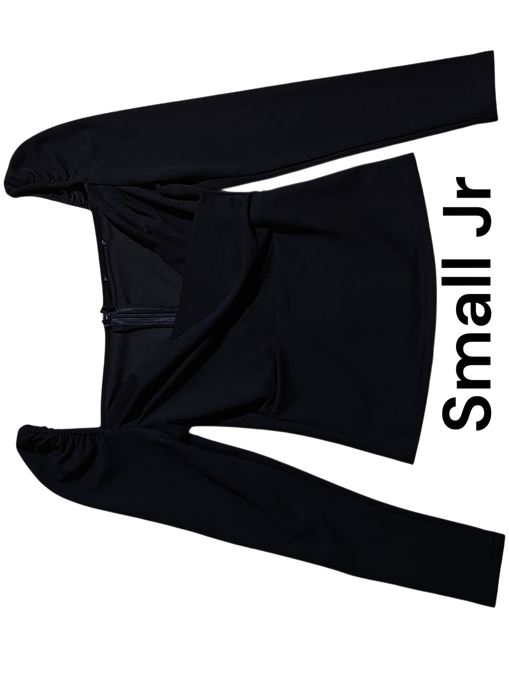 Off-Shoulder Black Long Sleeve Blouse - Small Jr